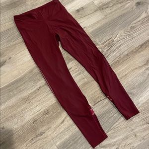 🍋Lululemon🍋 Maroon with stripes leggings size 8